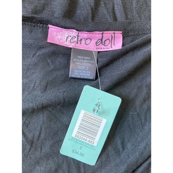 NWT RETRO DOLL Zip Shoulder Graphic Muscle Tee - Picture 3 of 6